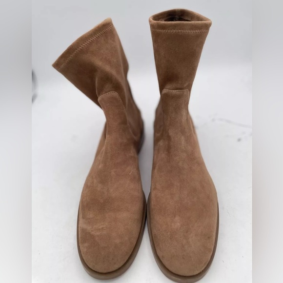 Stuart Weitzman Ankle Boots Women's SZ US 10B Brown Suede Leather Block Heel - Picture 1 of 5